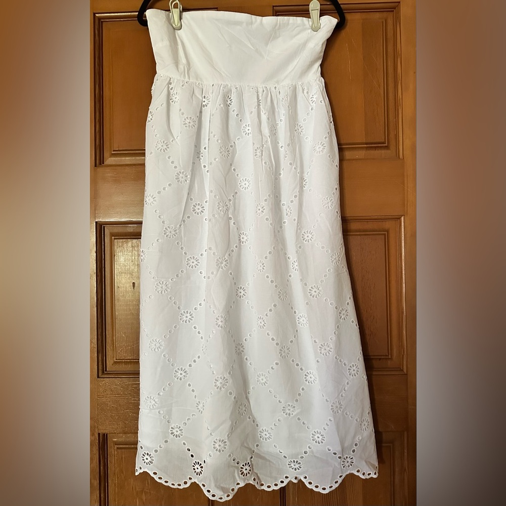 Steve Madden White Strapless Sundress, size MEDIUM